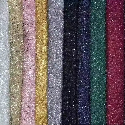 Width 130 cm Polyester Sparkly Sequins Embroidery Beads Mesh Fabric Heavy Tulle Lace Fabric for Wedding Dress Curtain