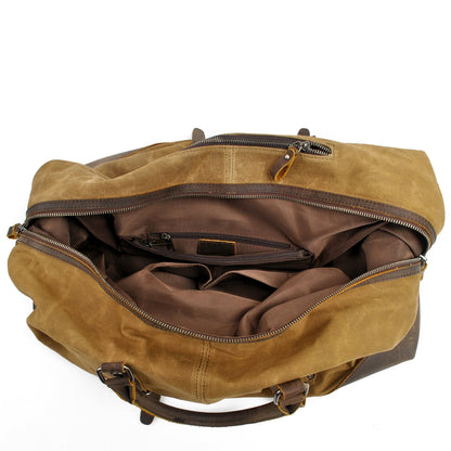 831 Vintage Water Resistant Duffel Bag Weekender Bag Canvas Sling Bag Zipper Closure Unisex
