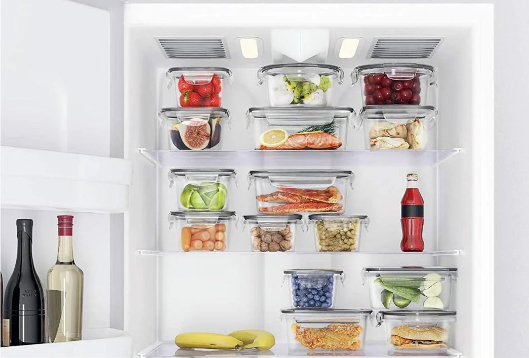 20Pcs Reusable Plastic Food Containers, Airtight Leakproof Stackable for Household Kitchen Storage