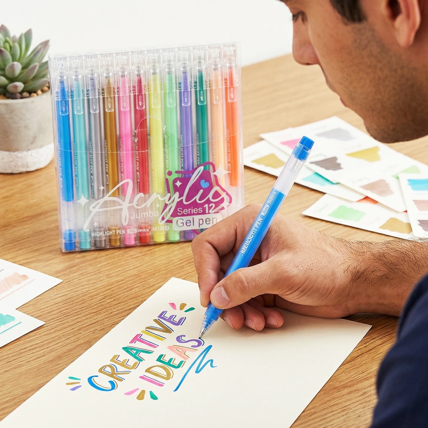 Acrylic Paint Pens 12 Pcs Gel Pens, for School & Office Note Taking, DIY Craft Photo Album, Art Painting, Card Making