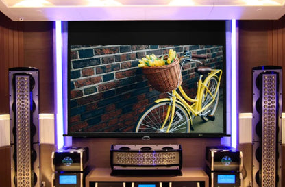 Best 80 100 120 150 Inch Ultra Short Throw Fixed Frame Projector Screen Ambient Light Rejecting PET Diamond Grating Home Cinema