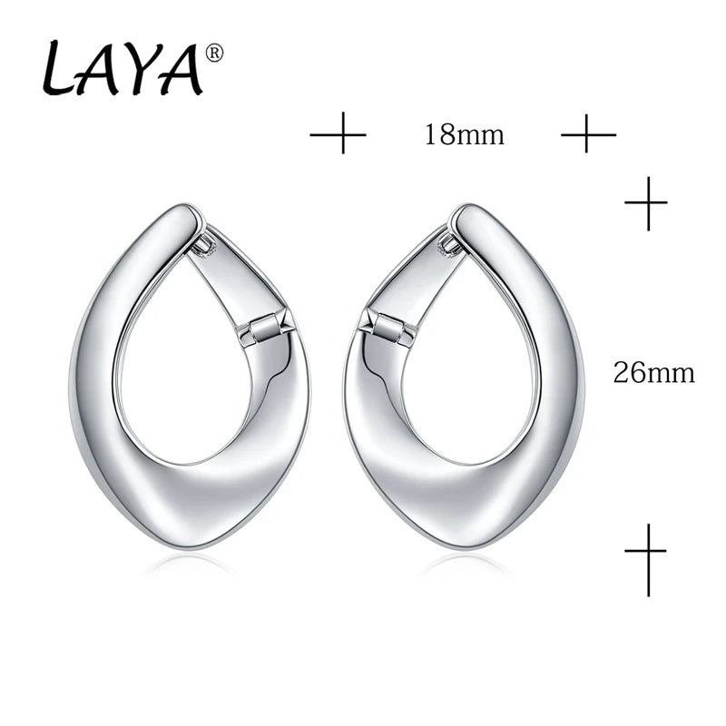 LAYA Drop Earrings For Women Mother's Day Oval Shape Personalized Design 925 Sterling Silver Original Luxury Jewelry 2022 Trend
