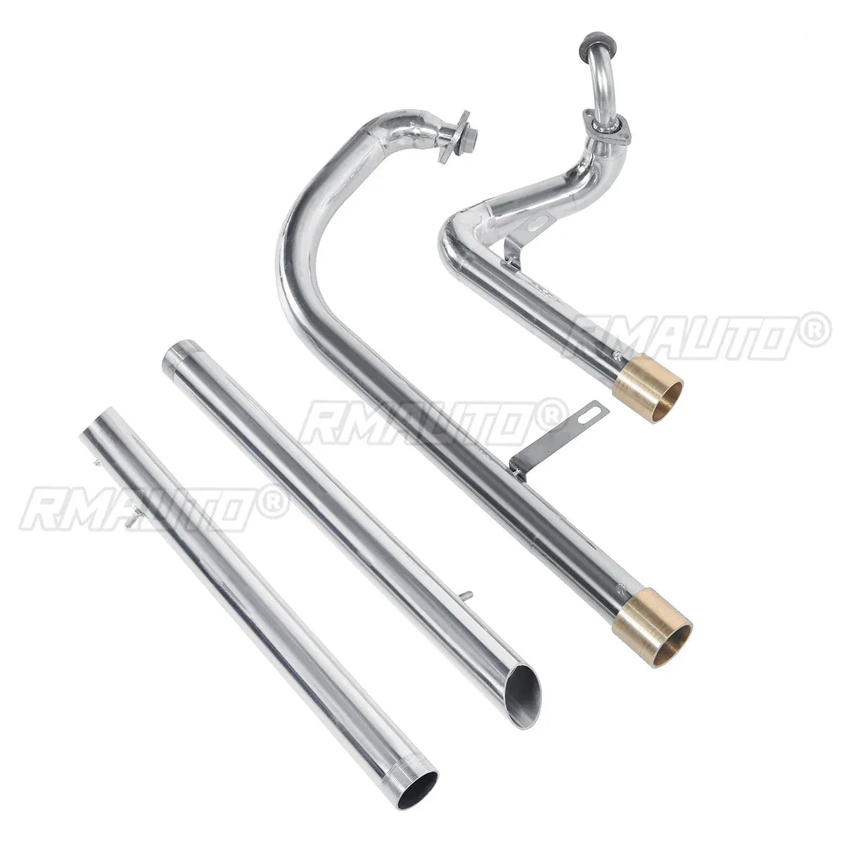 Motorcycle Long Exhaust Muffler Pipe Full System + Silencer for Yamaha Virago XV125 XV250 Moto Stainless Steel Exhaust Pipes