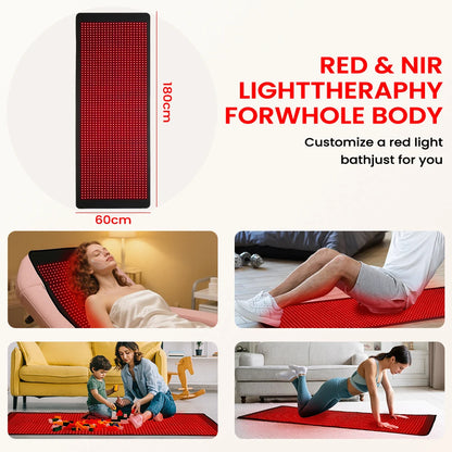 OEM ODM Whole Body 1540pcs LEDs Red Light Therapy Blanket 660nm 850nm Near Infrared Light Therapy Pad Device