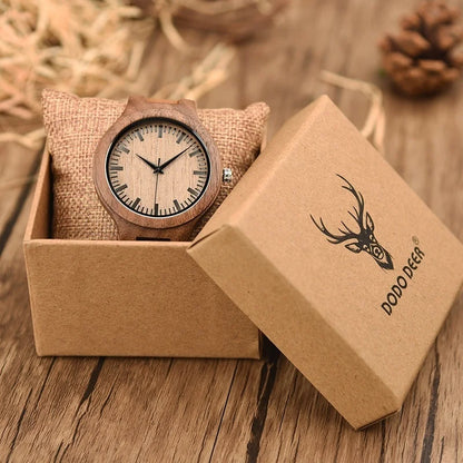 Luxurious Fashion Wooden Owl Watch with Quartz Movement Leather Strap & Pointer Dial-Party Wear for Men