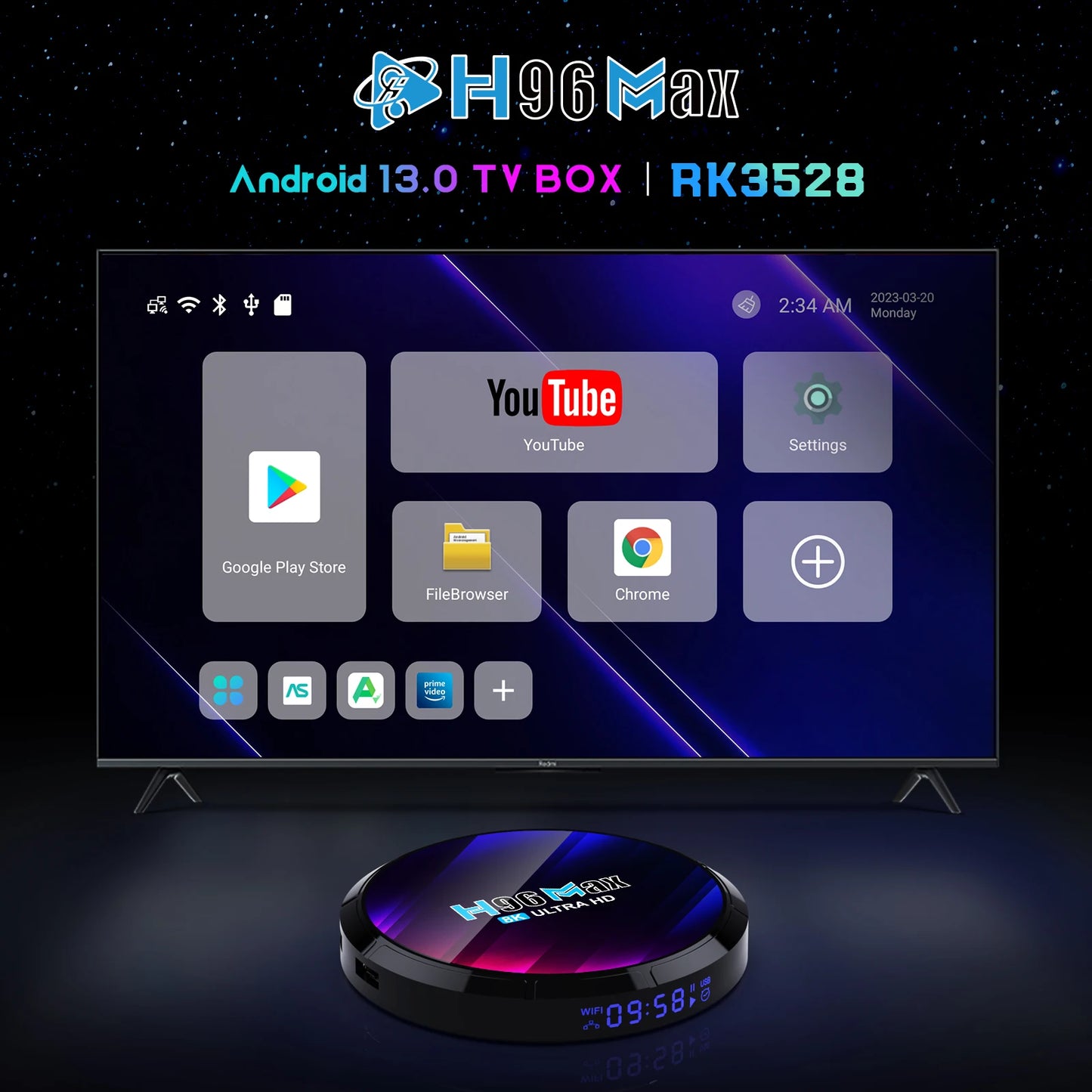 New Arrival Set Top Box 2023 Support 8K Wholesale Tv Box Android 13.0 Smart Android 13.0 OS