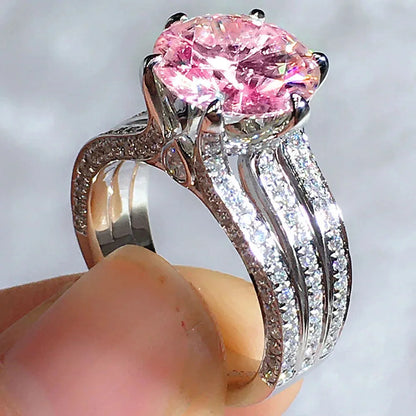 F1801 Women's White Gold Diamond Ring Oval Cut Lab Grown Diamond Engagement Ring D Color Side Stones