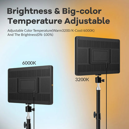 14inch 10inch LED Video Light Panel EU Plug 3200K-6000K Photography Lighting Remote Control For Live Streaming Photo Studio Lamp