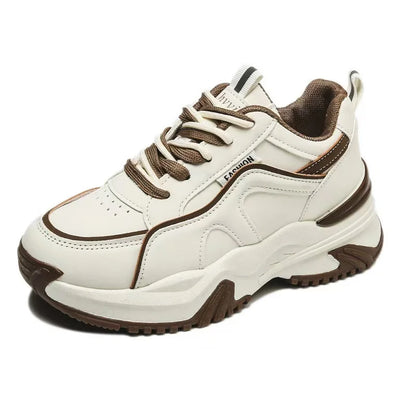 2025 Autumn Winter New Women's Casual Sports Sneakers Ins Tide Platform Light Soft  Lace-Up Custom Logo Daddy Student