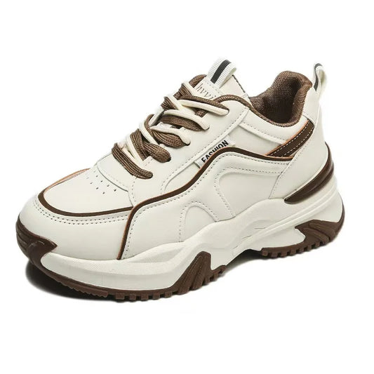 2025 Autumn Winter New Women's Casual Sports Sneakers Ins Tide Platform Light Soft Lace-Up Custom Logo Daddy Student by PDG ibma