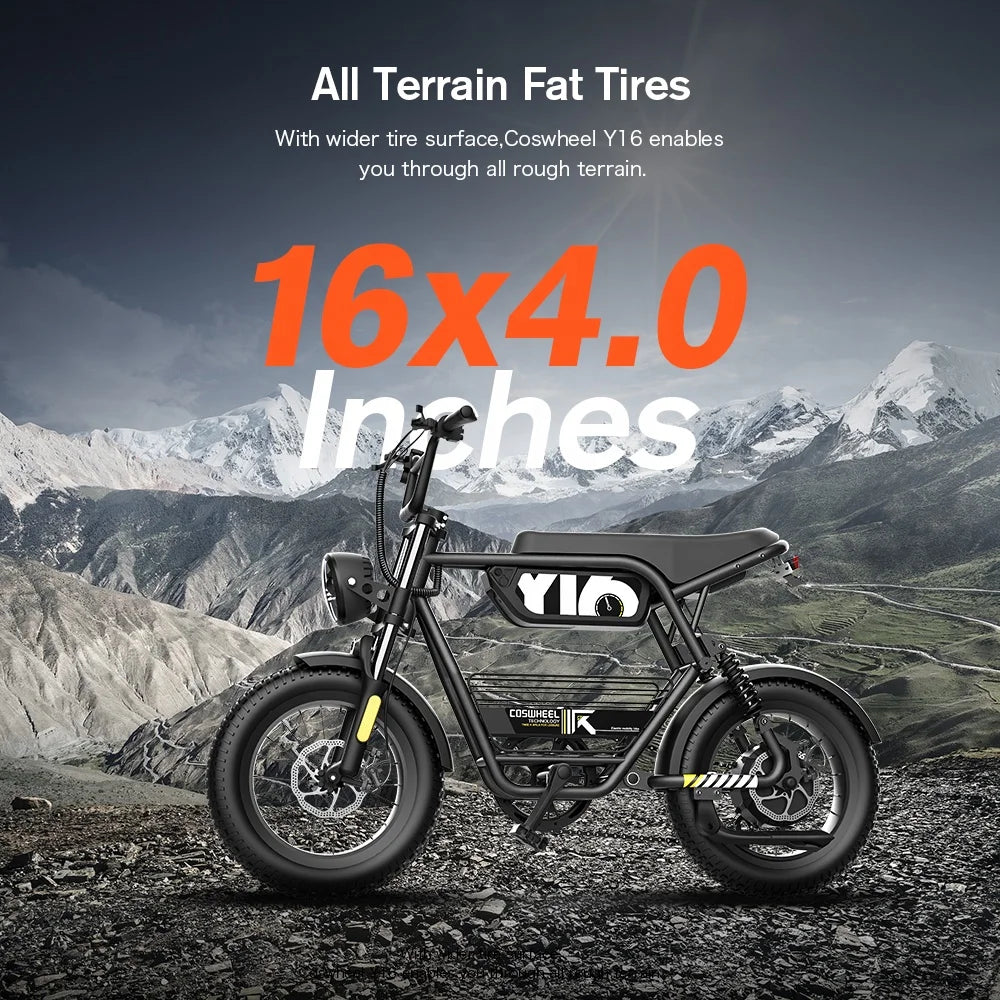 COSWHEEL Y16 Electric Bicycle Eu Stock Fast Delivery 1000w High Speed Electric Beach Bike