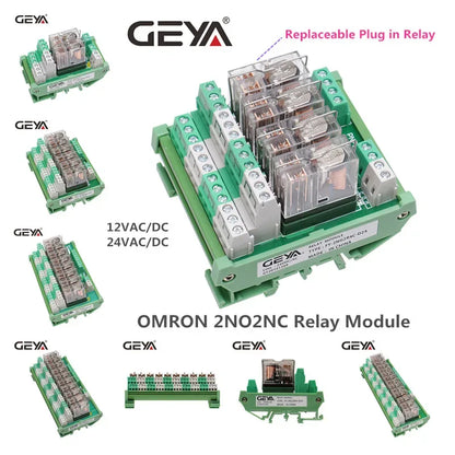 1PCS GEYA 6.2mm Slim Relay Module 41F Integrated PCB Mount Power Relay 12VACDC 24VACDC 48VACDC 110VAC 230VAC