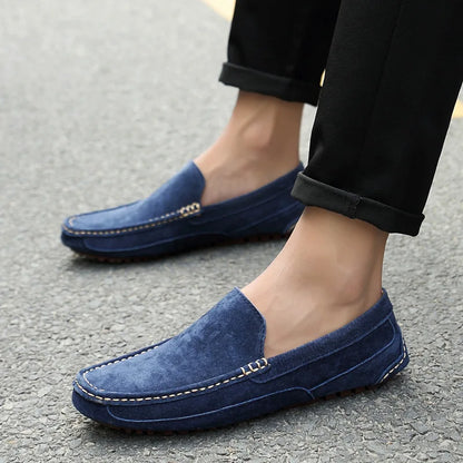 Suede Leather Man Loafers Luxury 2021 Casual Shoes For Men Boat Shoes Handmade Men Slipon Driving Shoes Male Moccasins Zapatos99