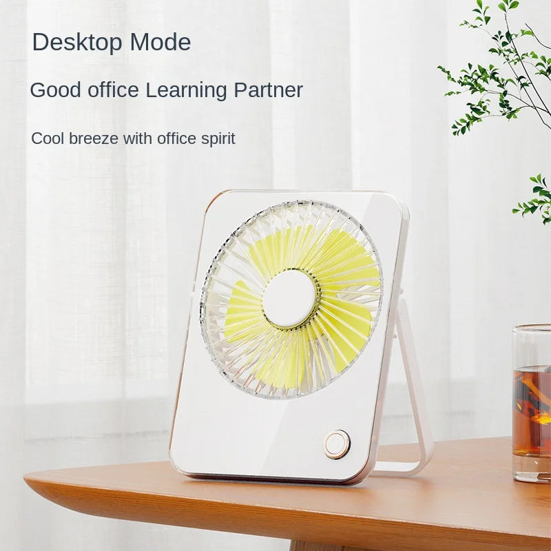 2025 Ultra-Thin Mini USB Charging Four-Speed Plastic Air Cooling Fan Foldable Portable English Household Energy Efficient Class