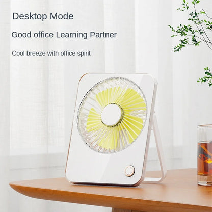 2025 Ultra-Thin Mini USB Charging Four-Speed Plastic Air Cooling Fan Foldable Portable English Household Energy Efficient Class