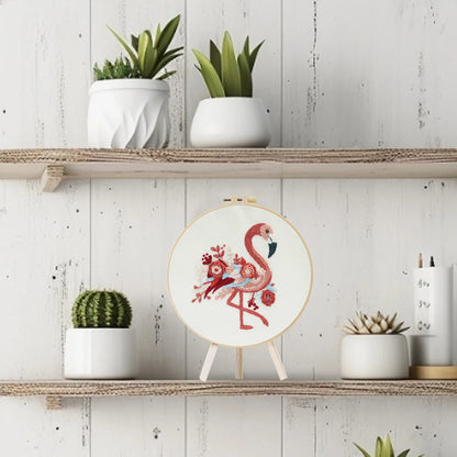 Factory DIY flamingo Practice Embroidery Set for Beginners Semi finished Handmade Cross stitch Decoration Crafts