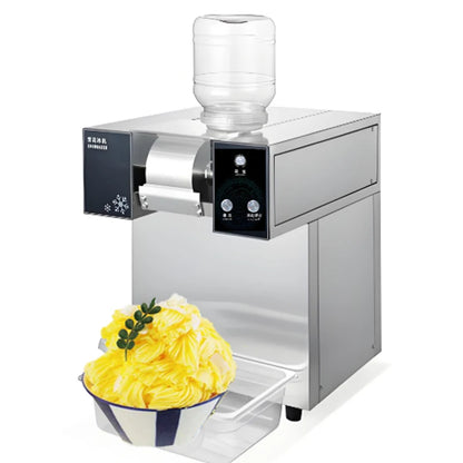 Bingsu Snow Ice Maker Manual Portable Stainless Steel Electric Ice Shaver 5kg/min Eco-Friendly Class Energy Efficient Hotel