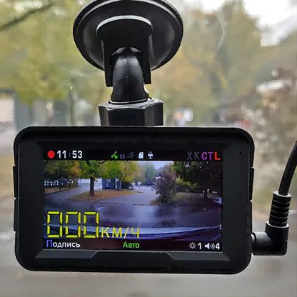 KARDAR K328SG Video Recorder with Radar Detector Signature FHD1080P IPS 140 Degree Camera Recorder GPS Radar Detector for Car