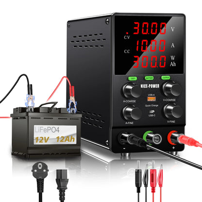 SPS3010C 30V 10A Adjustable DC Digital Display Switching Power Supply 300W DC Power Supply Battery Charging Repair Laboratory