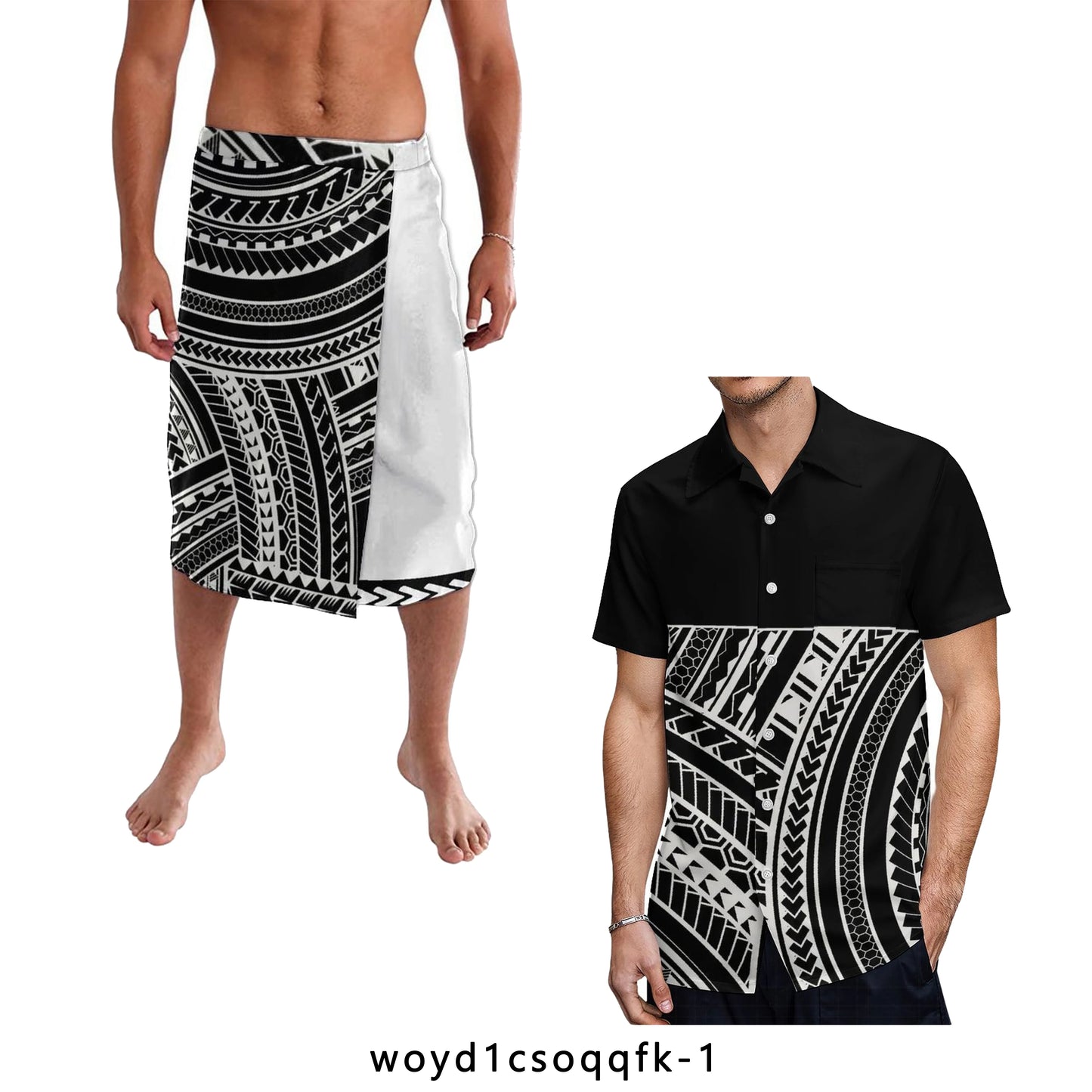 Hot Sale Hawaii Flower Print Summer Aloha Shirts Men Quick Dry Short Sleeve Custom Lavalava Ie Faitaga Men Beach Swimsuit Sarong