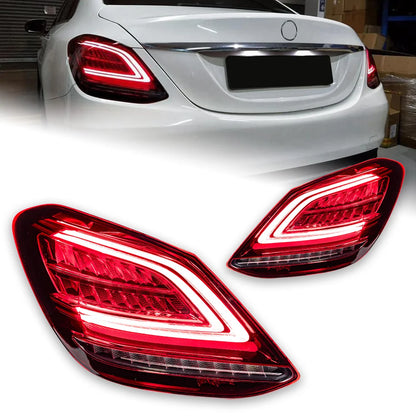 AKD Car Styling Tail Light for Benz W205 2015-2021 C180 C200 C260 Rear Stop Lamp Brake Signal DRL Reverse Automotive Accessories