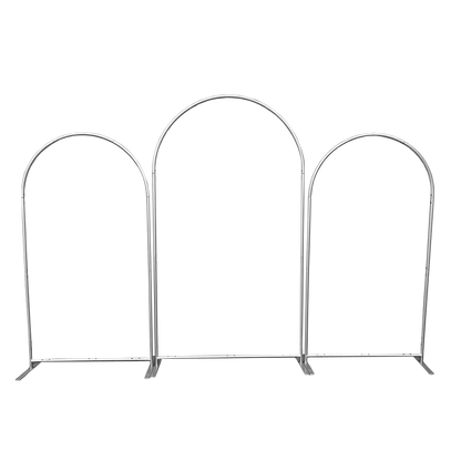 Hot Selling 3-Piece Aluminum Chiara Arch Backdrop Stand - Professional Triple Arch Set for Wedding and Party Decoration
