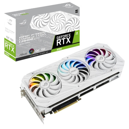 Used ASU'S ROG Strix GeForce RTX 3080 OC WHITE V2 Gaming Graphics Card with 10GB GDDR6X 320-bit Memory