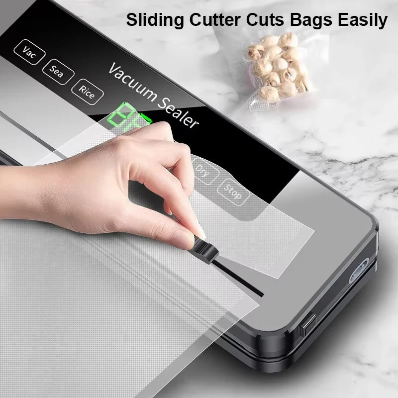 Compact Design Automatic Vacuum Sealer Machine Electric Food Savers Dry Moist Modes Hot Automatic Food Packing Machine