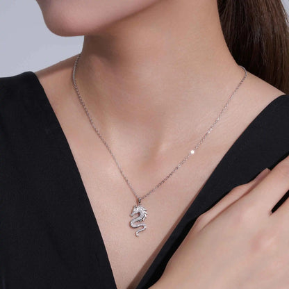 Custom Year of the Horse VVS Moissanite Pendant Necklace 925 Silver Platinum Plated Luxury Fine Jewelry Necklace for Women