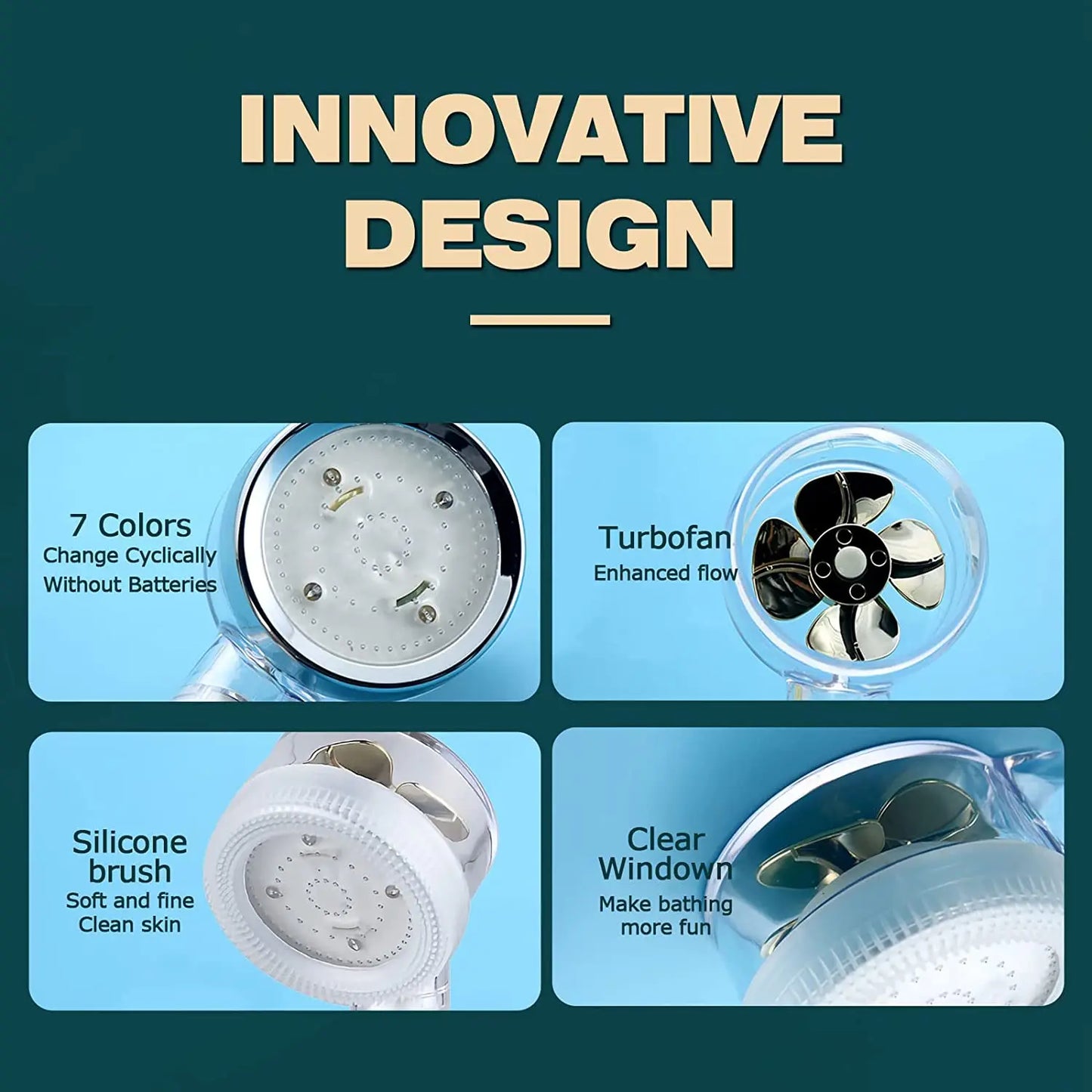 Large Rainfall LED Shower Head Ceiling Mount Waterfall Shower Head