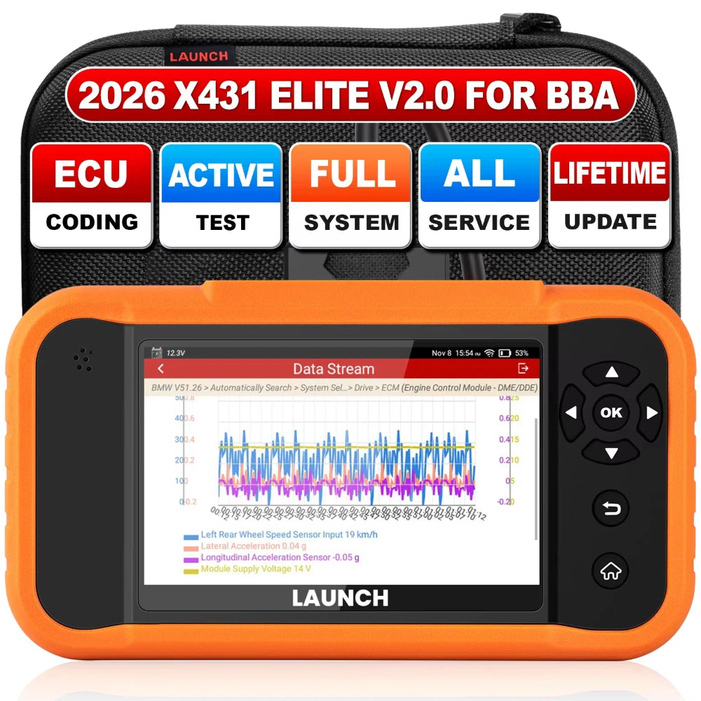 LAUNCH Creader Elite 2.0 Diagnostic B-M-W Dedicated Bidirectional OBD2 Mercedes Audi Compatible Lifetime Free
