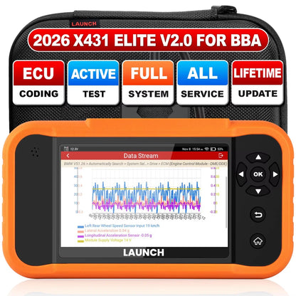 LAUNCH Creader Elite 2.0 Diagnostic B-M-W Dedicated Bidirectional OBD2 Mercedes Audi Compatible Lifetime Free
