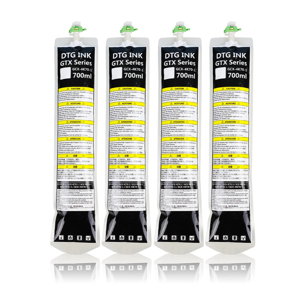 US Warehouse Shipping DTG Ink Pack GTX Pro 600 422 423 Printer DTG Ink Bag With Chip for Brother Printer Pigment Ink