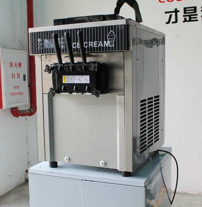 YINSHUO New 3 Flavors Soft Ice Cream Machine Gelato Maker Frosting Machine