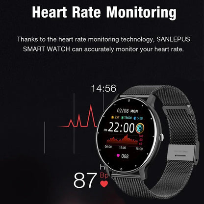LIGE 2025 Smart watch Ladies Full touch Screen Sports Fitness watch IP67 waterproof Bluetooth For Android iOS Smart watch Female
