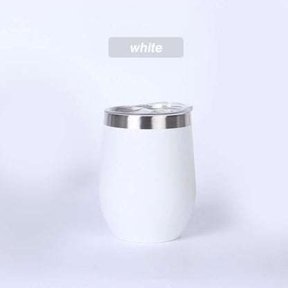 Professional Oem Factory Customizable 12oz Egg Shaped Double Wall Vacuum Stainless Steel Wine Tumbler With Own Personalized Logo