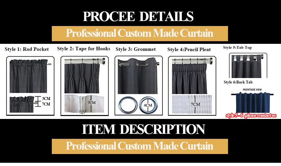 Custom size 300cm Height 80-95% shading Rate Blackout Curtain for Bedroom Window Living Room Drapes,Front and Back Color Same