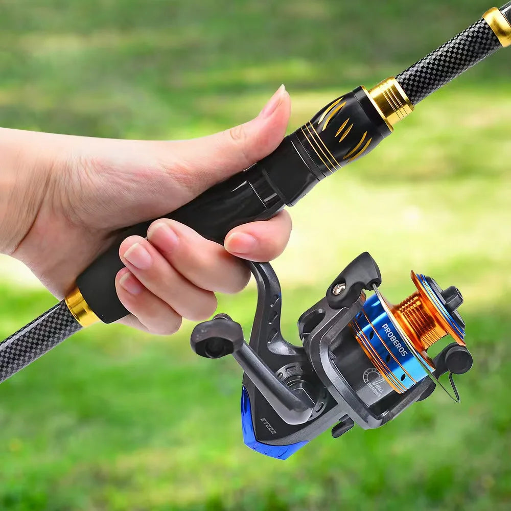 Long Throw Casting Fishing Reel Fishing Rod Bag Combination  Sea Rod Set   Carbon Fiber Sea Fishing Rod  Novice Set in Stock