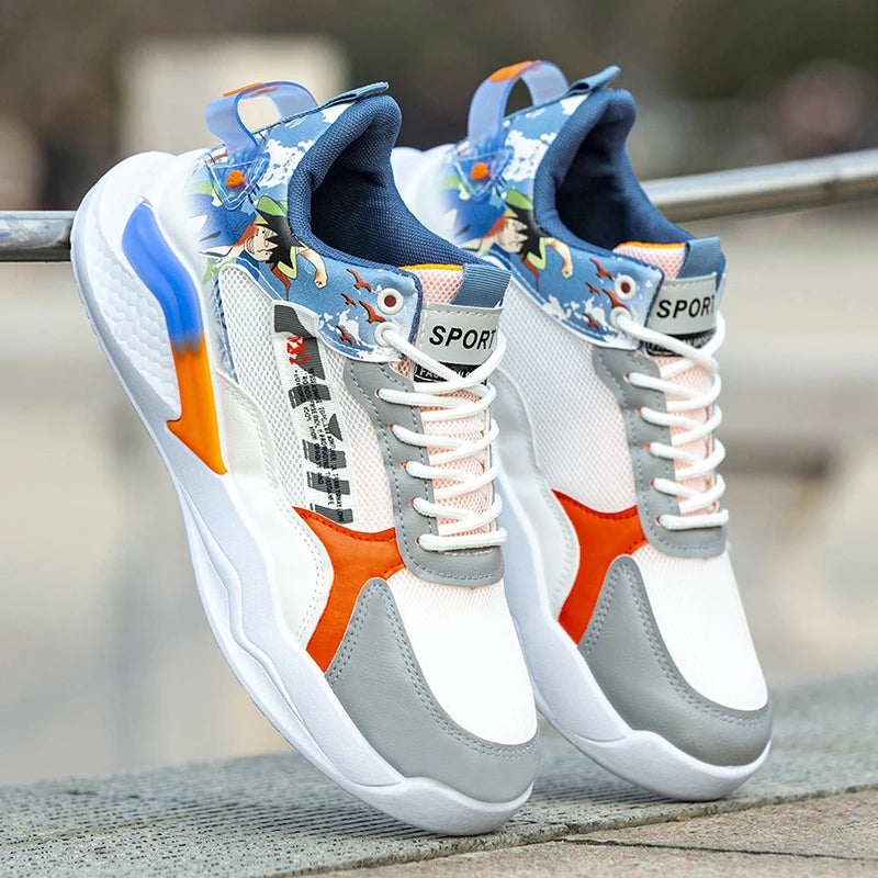 Y 39-44 Men's high-top skateboards, new soft-soled non-slip versatile athleisure running shoes