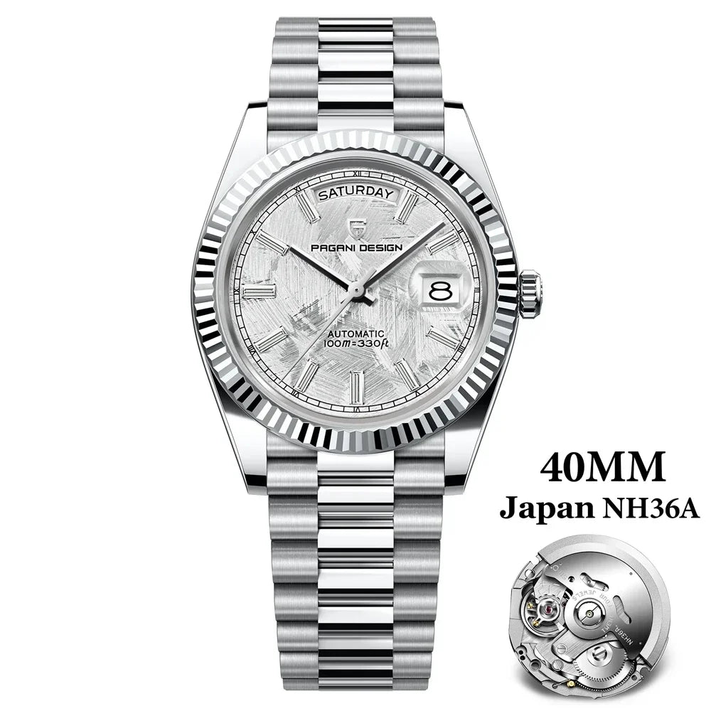 PAGANI DESIGN Luxury NH36 Retro Watches 10Bar Waterproof 1783 Double Calendar 40MM Men Mechanical Watches Relogio Masculino
