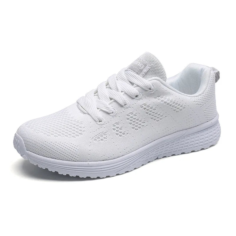 2026 NEW KJ 2024 Fashion Breathable Mesh Walking Vulcanized Shoes Women's White Sports Shoes Women's Tennis Women's Fitness