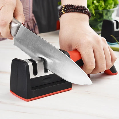 Quality 3-Slot Manual Fixed-Angle Kitchen Knife Sharpener Multi-Purpose Scissors Tool Sharpening Accessories New Design