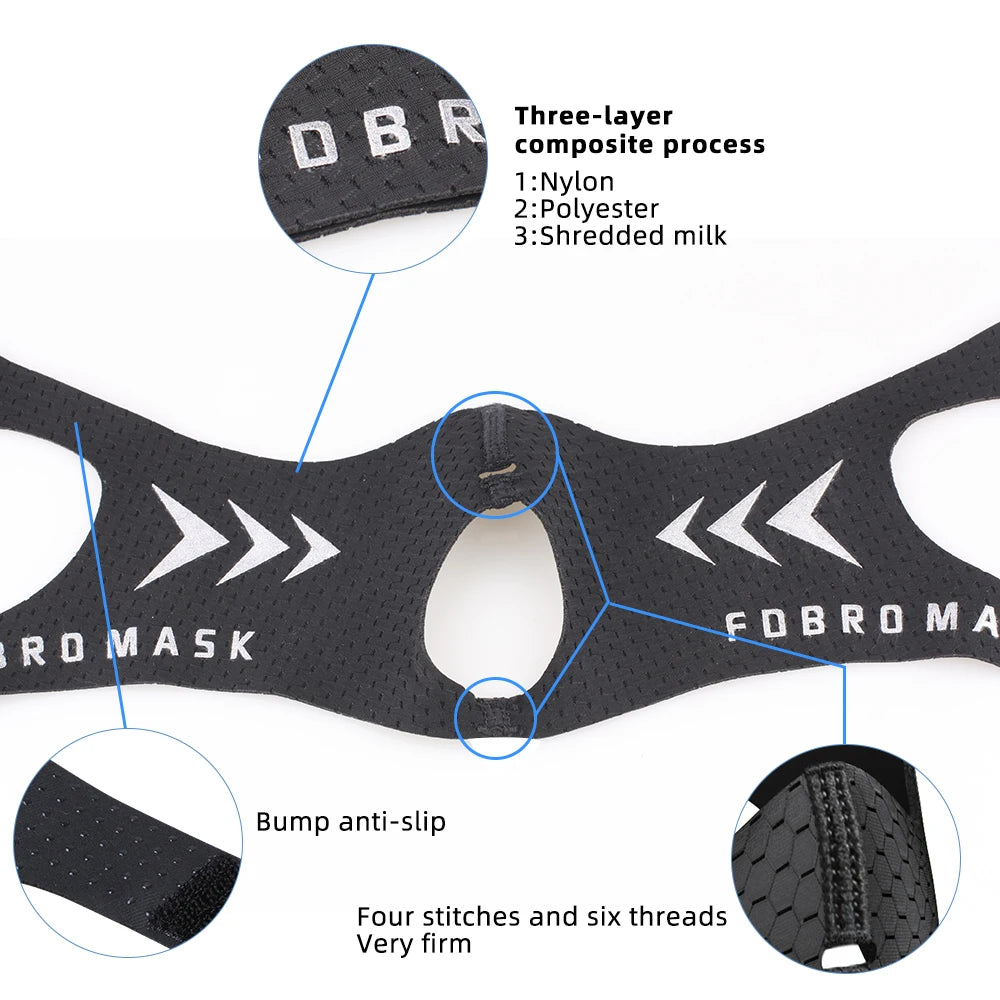 FDBRO MMA Cardio Workout 3.0 Running Resistance Elevation Endurance Mask for Fitness High Altitude Training Sports Mask