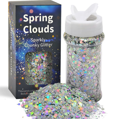 16 oz Snow Globe Glass Tumbler DIY Kit Supplies with UV DTF Cup Wraps Glitter Glass Bottle for Holiday Craft Gifts US Warehouses