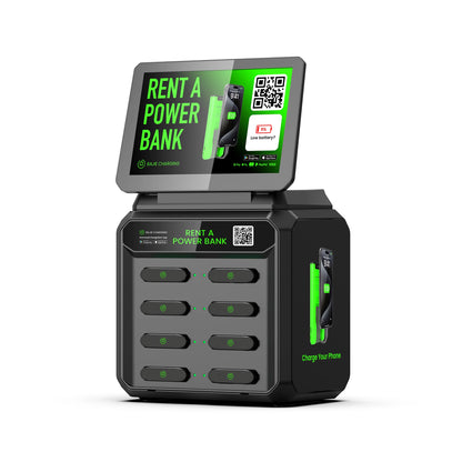 Portable Power Bank Station With 8 Slots and Phone Charging Station Overcurrent Protection 60W Solar Powered Kiosk Rental