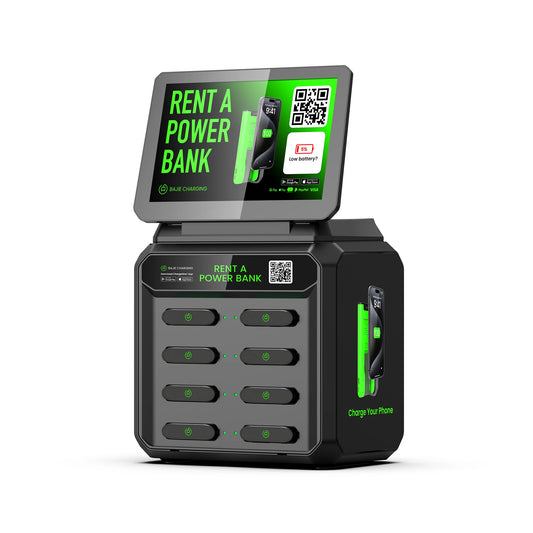Portable Power Bank Station With 8 Slots and Phone Charging Station Overcurrent Protection 60W Solar Powered Kiosk Rental