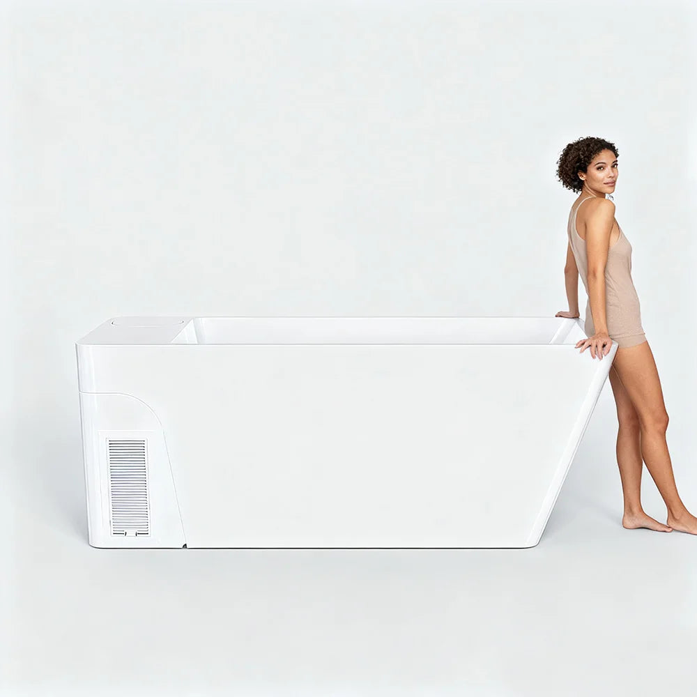 Local Stock US Freestanding Acrylic Cold Plunge Athlete Recovery Ice Bath Tub All-in-One