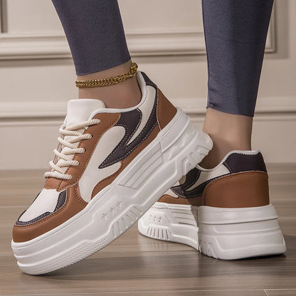 Women's Low-cut Retro Leather Lace up Custom Shoes Sport Running Shoes Ladies Sneakers Casual Shoes for Women