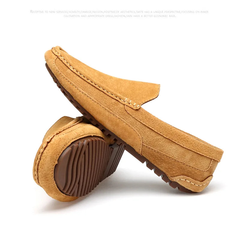 Suede Leather Man Loafers Luxury 2021 Casual Shoes For Men Boat Shoes Handmade Men Slipon Driving Shoes Male Moccasins Zapatos99