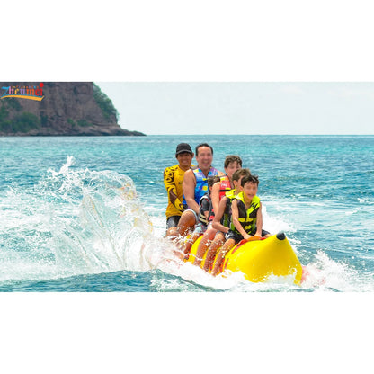 Zhenmei Wholesale 6-14 Person PVC Inflatable Banana Boat Towable Floating Boat Summer Water Game